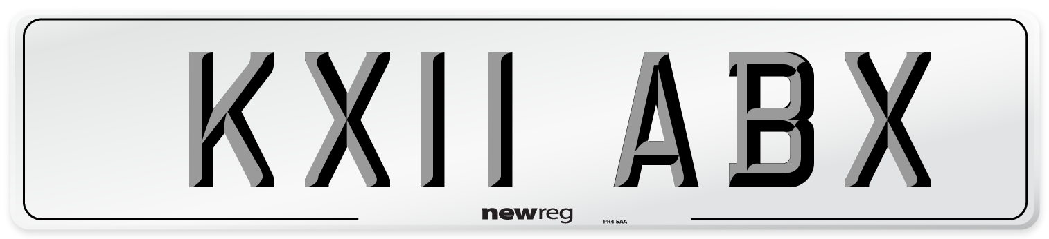KX11 ABX Number Plate from New Reg
